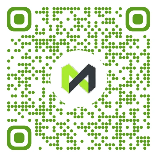 Premium-QR-Code-Beispiel mit dem Logo und der Markenfarbe von MySaaSLux